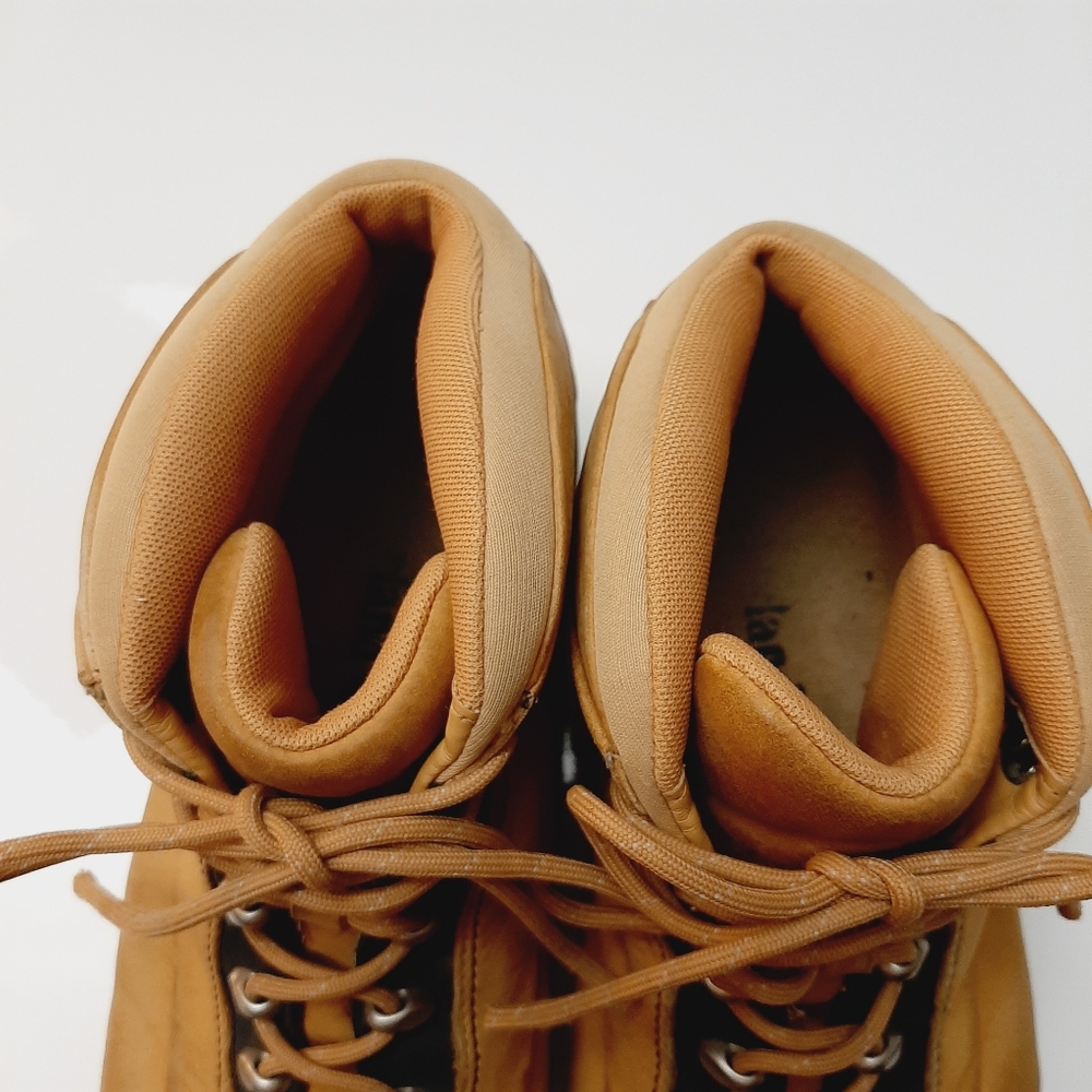 TIMBERLAND Light Brown / Tan Leather Combo Lace-Up Comfy Boots Men's Sz 11.5 - Picture 14 of 16
